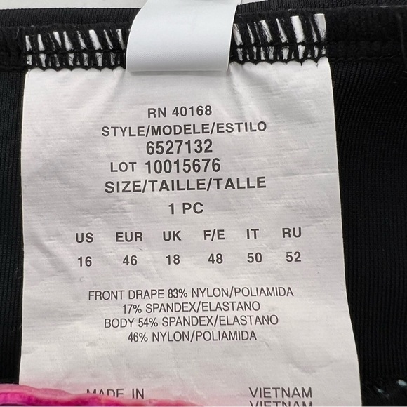 Miraclesuit Royal Palms Blue Swimsuit Size 10 Tropical Floral Print Underwire - Picture 8 of 12